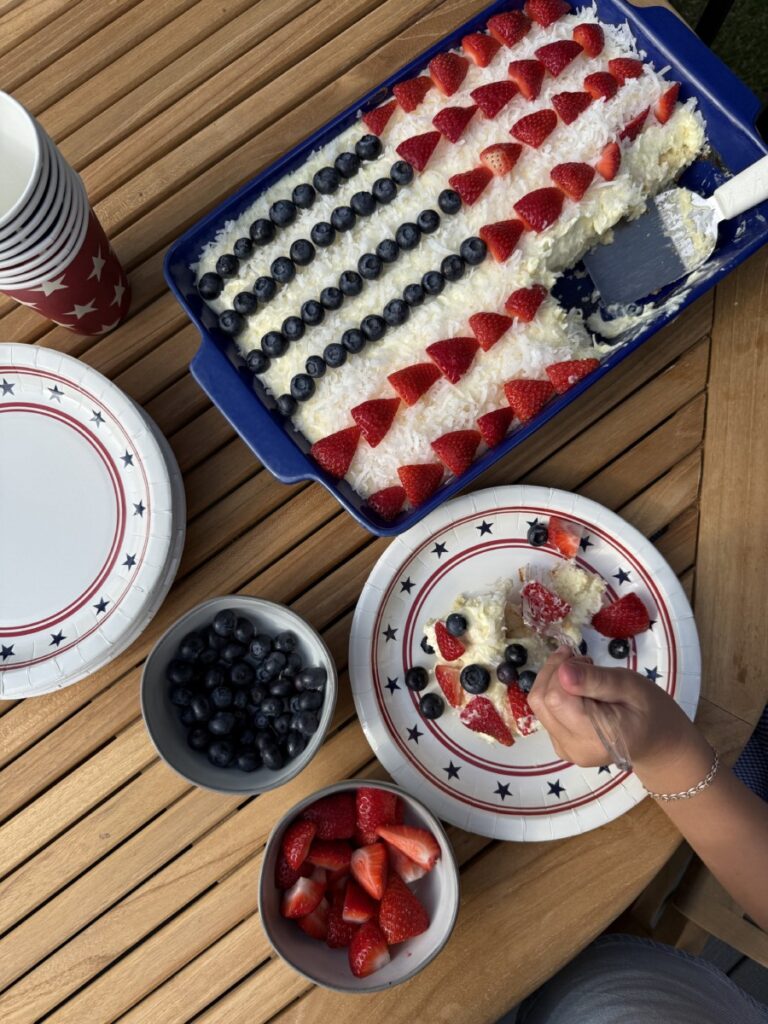 4th of July Coconut Flag Cake Recipe